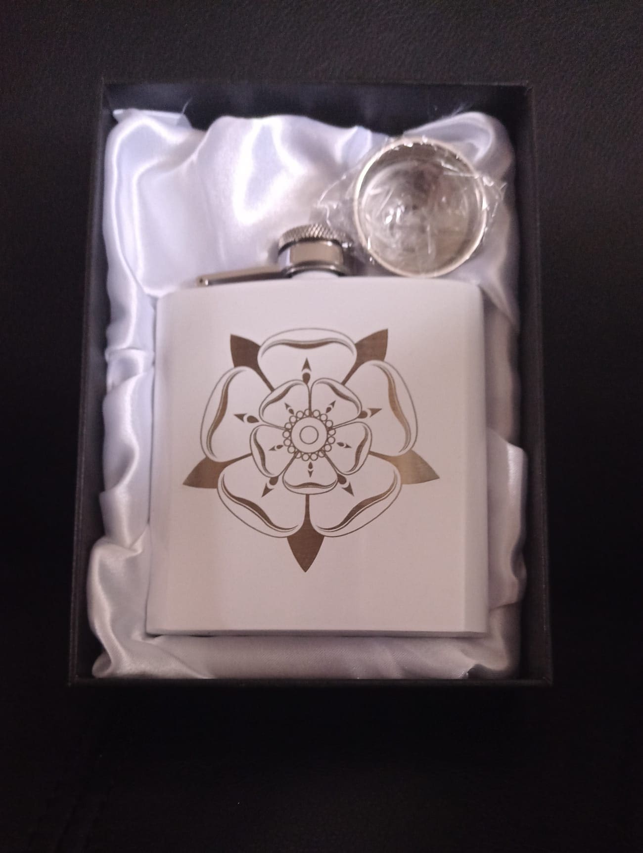 White Rose of Scotland Hip Flask
